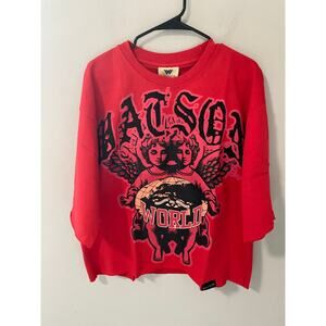 New‎ Watson Luxe Men's Gothic Angel Streetwear Heavyweight T-Shirt, Size XL